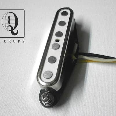 Coil Tap White Top A4 Open Cover Telecaster Neck Pickup Hand Wound Tele by Q pickups image 1