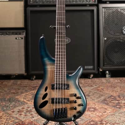 Ibanez SRD905 5-String Semi-Hollow Electric Bass - Cosmic Blue Starburst Low Gloss image 3