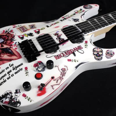 Custom Painted and Upgraded Jackson Dinky JS22 - Aged and Worn With Graphics image 11