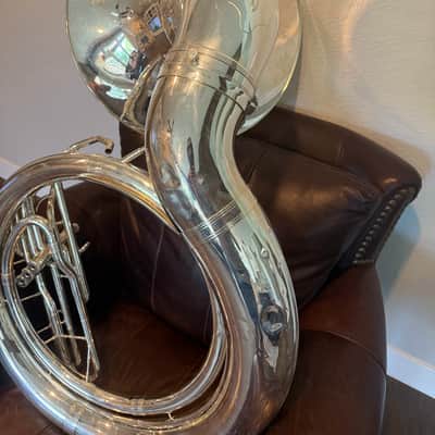 Eastman EPH495 Silver Bb Sousaphone - with Neck, Bits, and Case image 7