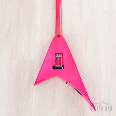 1991 Fernandes JS Limited Edition Randy Rhoads V Hot Pink Metalflake w/ Floyd Rose, Japan image 3