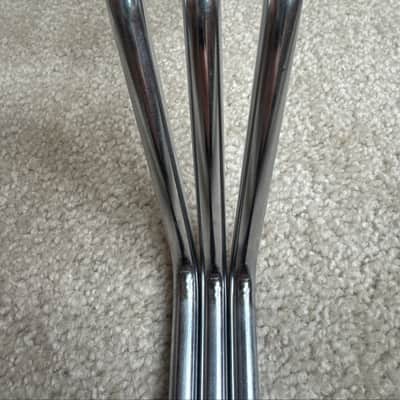Premier Set of 3 Vintage Lokfast era Floor Tom Drum Legs - 18” Chrome 70s - Chrome image 9