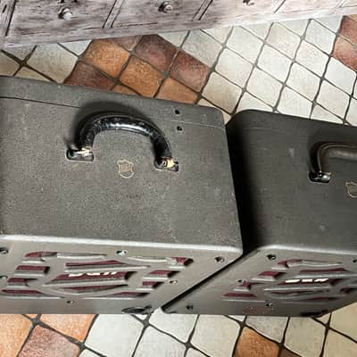 A PAIR of Bell & Howell Bell & Howell Filmosound 179 Speaker Cabinets 1940's/1950’s - Brown image 2