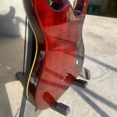 2008 Washburn X-Pro 50 Q Left-Handed Red Quilt Top with Softshell Case image 12