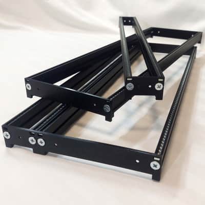 Intellijel 1U 56HP Eurorack Rails Kit with Brackets & Threaded Inserts (Black / Silver) image 11