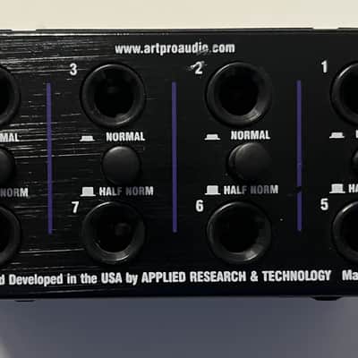 ART T-Patch 8-point balanced patch bay PLUS 15' TRS snake 2010s - Black image 3