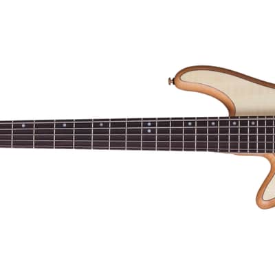 Schecter Stiletto Custom-5 Left-Handed Electric Bass Gloss Natural image 2