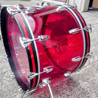 1970s Ludwig Vistalite Quadra-Plus Drum Set with Single-Color Finish image 8