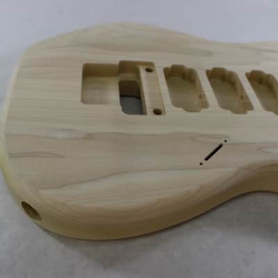 Unfinished Poplar HHH guitar body - fits Fender Strat Stratocaster neck Floyd Rose J940 image 3