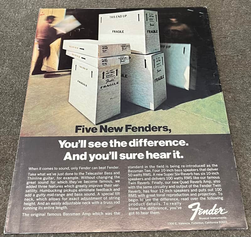 Fender New Product Brochure 1970’s imagen 1