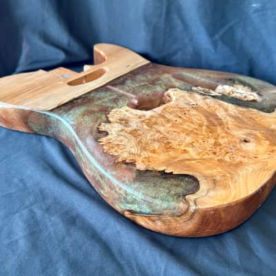 MH Customs Sunfire Tide – Maple Burl & Ember Shift Resin | Tidal Series T-Style Body 2026 - Nitrocellulose Gloss image 8