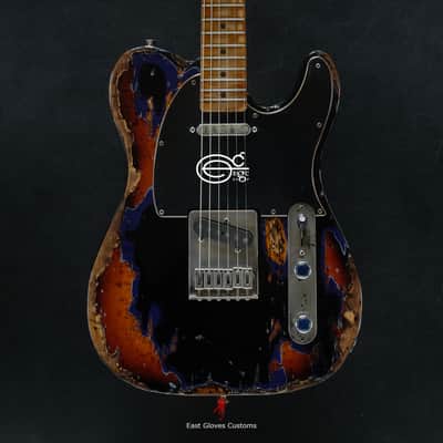 Fender Telecaster Midnight Blue/Sunburst Heavy Aged Relic by East Gloves Customs image 8