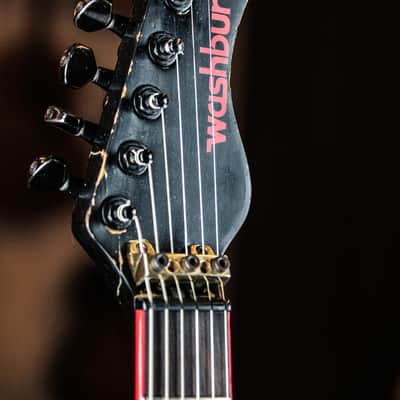 1985 Washburn WT-24V Tour 24 HH Telecaster black/red image 3