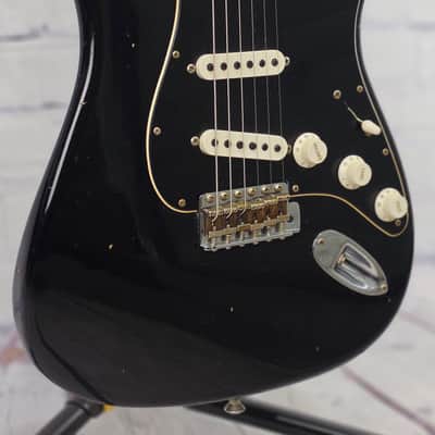 USED Fender Custom Shop Postmodern Stratocaster 6 String Electric Guitar Journeyman Relic 2023 Aged Black image 4