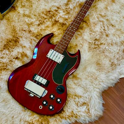 Bruce Kulick Collection (KISS)  1967 Gibson EB-3 - Cherry Red - Original Case image 2
