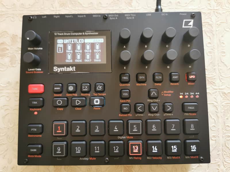 Elektron Syntakt 12 Track Drum Computer & Synthesizer 2022- Present - Black image 1