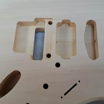 Unfinished Basswood HSH guitar body - fits Fender Strat Stratocaster neck Floyd Rose P077 image 2