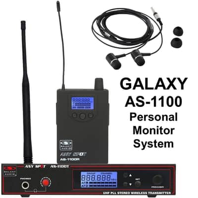 Galaxy AS-1100 Any Spot Personal Wireless Monitor EB4 Ear Buds Earphone System image 7