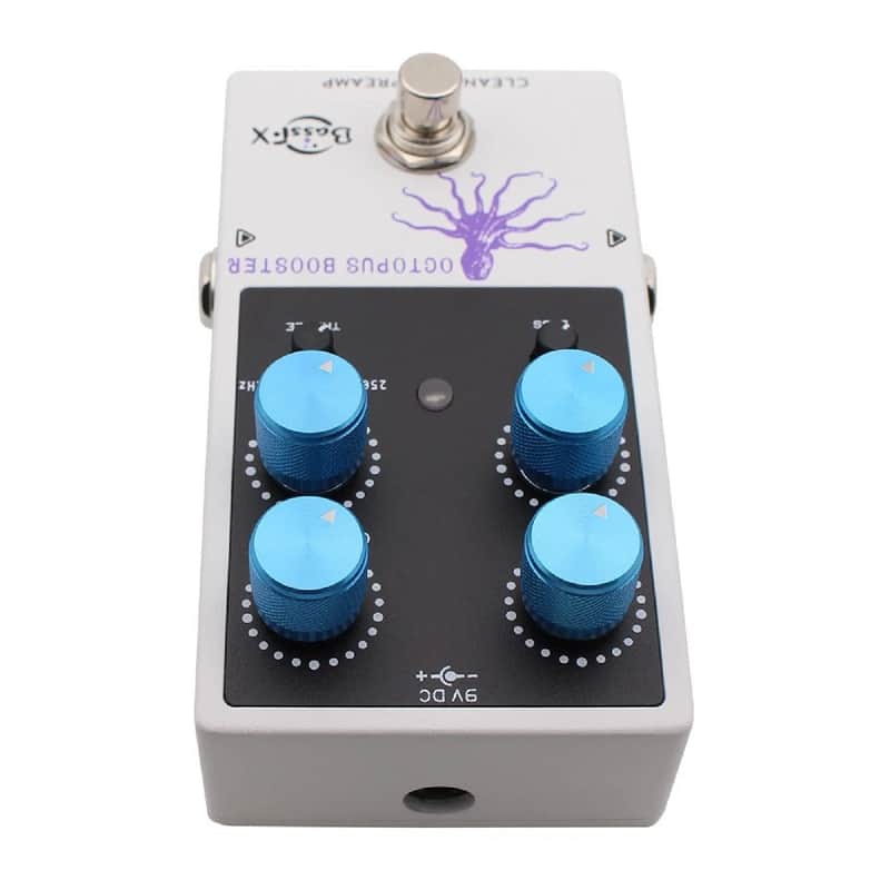 Fanmuzk Octopus Booster Bass Preamp Pedal 3Band EQ Bass Harmonic