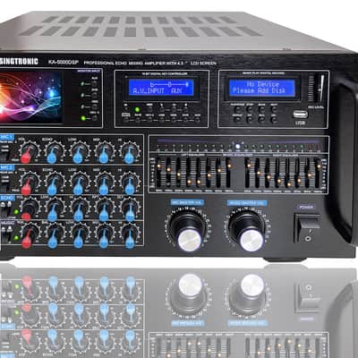 Singtronic 5000W Karaoke Amplifier Mixer + UHF Wireless Microphones image 2