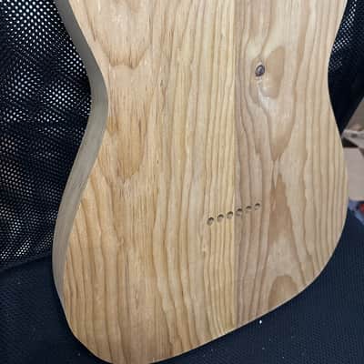 Hades Roasted Maple, roasted knotty Pine Telecaster PineCaster body Raw off the CNC image 4
