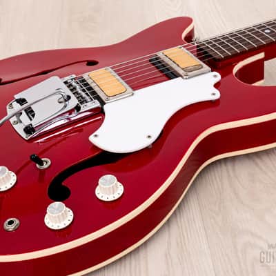 1968 Kay Clermont S667 Vintage Hollowbody Guitar Near-Mint, Valco-Made w/ "Power Tone" Gold Foils, Case image 6