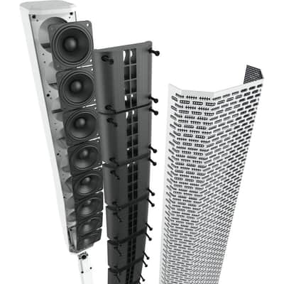 Electro-Voice EVOLVE 50M Powered Column PA System with 8-Channel Mixer, White, Open Box (Like New) image 8