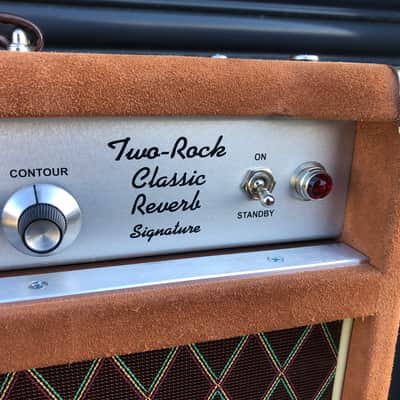 Two Rock Classic Reverb Signature Head and 2x12 Vertical cabinet 2020s - Brown Suede image 7