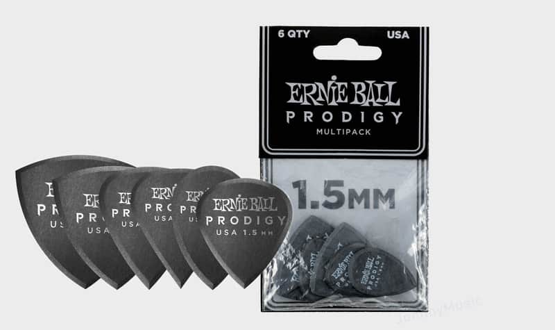 1.5mm Black Multipack Prodigy Picks 6-Pack Precision Machined High-Density Non-Slip-Textured Delrin Sharp-Attack Design image 1