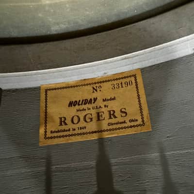Rogers Blue Ripple 13/16/22 Early 60s Drum Set image 11