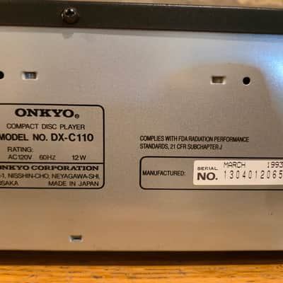 ONKYO DX-C110 w/remote 1993 low hours- refurbished image 10