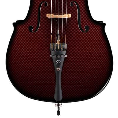 Glasser Carbon Composite Acoustic Electric 5-String Cello Outfit 4/4 size 2020s Red image 2