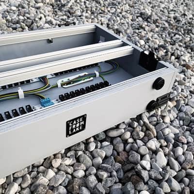 7U Eurorack Case Powered, 84 or 104hp, patched resealable modular synth image 18