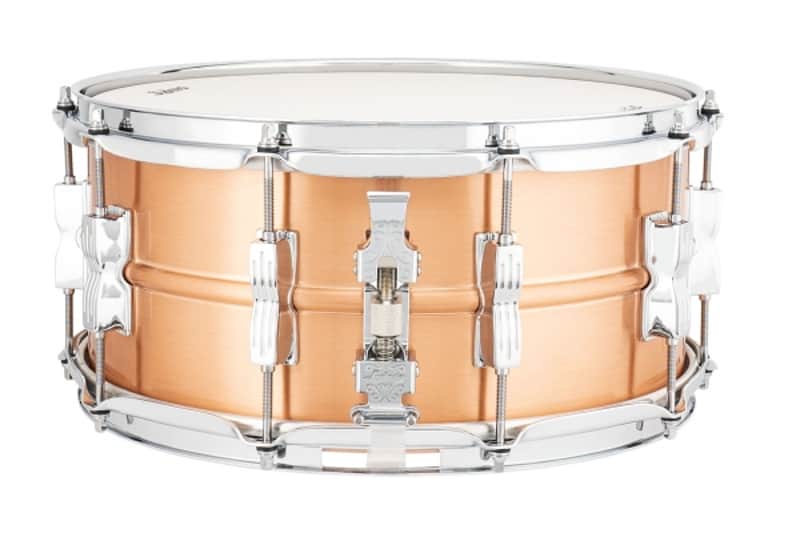 Ludwig LC654BM Acro Copper 6.5x14" 10-Lug Snare Drum with P86C Strainer image 2