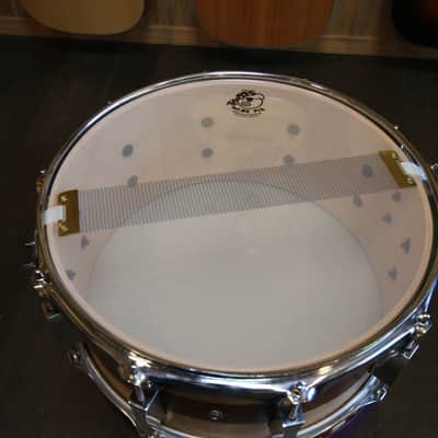 Pork Pie USA Custom Maple Snare Drum 14x6.5 in. - Brandied Peach w/ Mahogany Stripe image 6