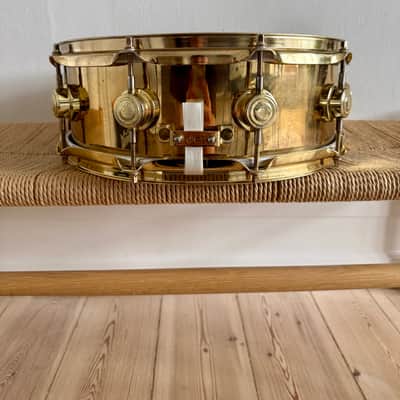 DW Collectors Brass Snare 14x5 1999 - Gold Plated image 4