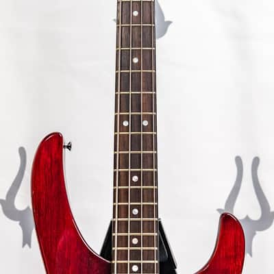 1981 Washburn SB40, SB-40 Bass Wine Red Neckthrough image 4