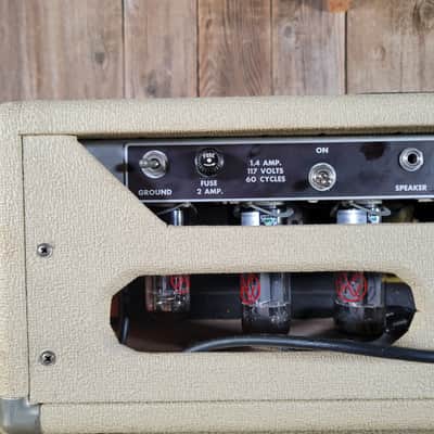 Fender Tremolux 6G9-A 1961 Rough Blonde Tolex Tone Ring Cabinet - Blonde image 11