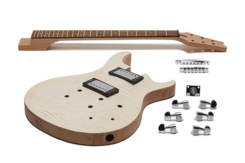 Solo PRK-1 DIY Electric Guitar Kit With Carved Body &amp; Flame Maple Top image 1