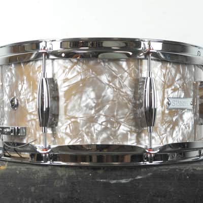 Standard Drum Co 6x13 Gold Dust Pearl Mahogany Snare Drum image 8