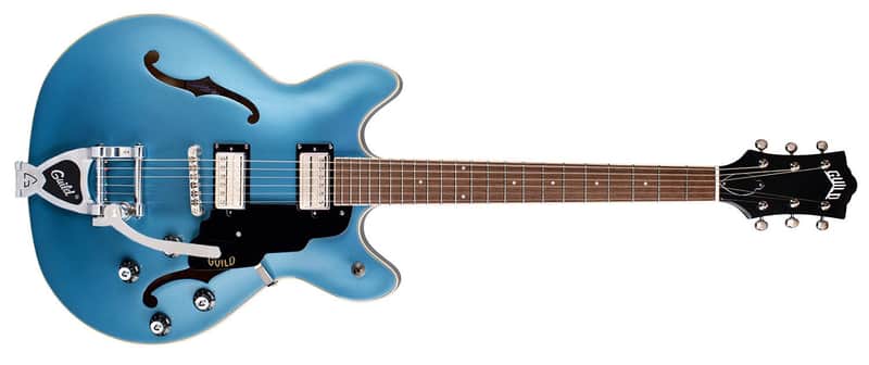 Guild - Starfire I DC with Guild Vibrato Tailpiece Pelham Blue image 1