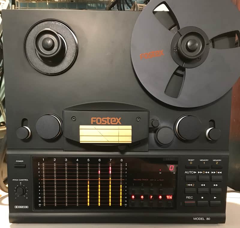 Fostex Model 80 1/4” eight track Reel to Reel Tape Recorder 1985
