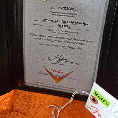 Fender Custom Shop Michael Landau '68 Stratocaster Relic 2022 - Black image 10