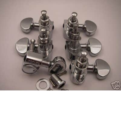 GROVER MACHINE HEADS 102N Rotomatic Nickel 3 + 3 per side Guitar Tuning Tuners image 4