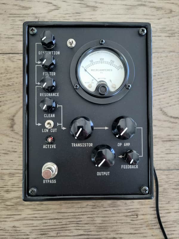 Retro Mechanical Labs 432K Distortion Box Walnut Casing . Rare Distortion Pedal image 1