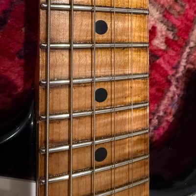 Price to Sell! Stratocaster “1954” replica: Fender American vintage ‘56 ri AVRI body/Klein epic 1954 replica pups/ thick highly figured reliced Musikraft neck/ early 50’s replica pups covers and knobs image 21