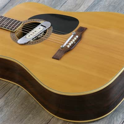 Vintage! 70’s MIJ Epiphone 6830 Acoustic/ Electric Natural Kalamazoo + Case image 5