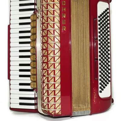 Hohner Atlantic IV De Luxe Piano Accordion, made in Germany 120 Bass, Straps and Soft Bag, Vintage Original Musical Instrument, 2644 image 6