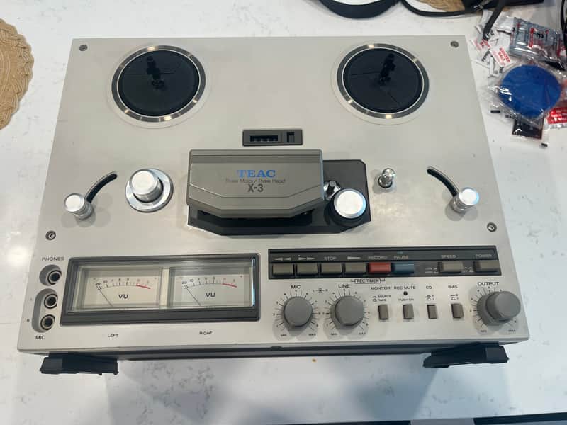 TEAC X-3 Reel to Reel Tape Deck 3 Motor 3 Head Tested Working Video Quarter Track image 1