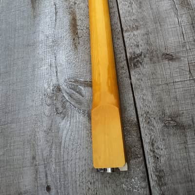 Diamond Inlay 22 Steel Fret spokewheel guitar Neck Replacement Canadian Maple on Rosewood DIY. image 9